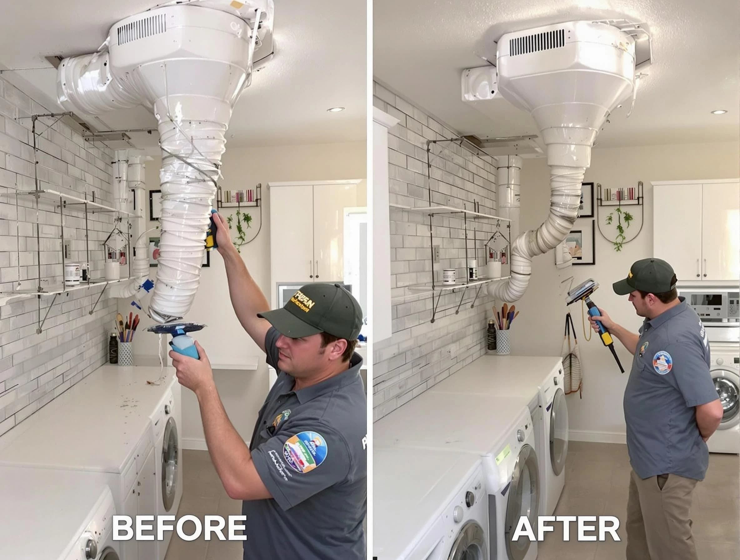 Professional dryer exhaust vent cleaning by Roswell Dryer Vent Cleaning in Roswell