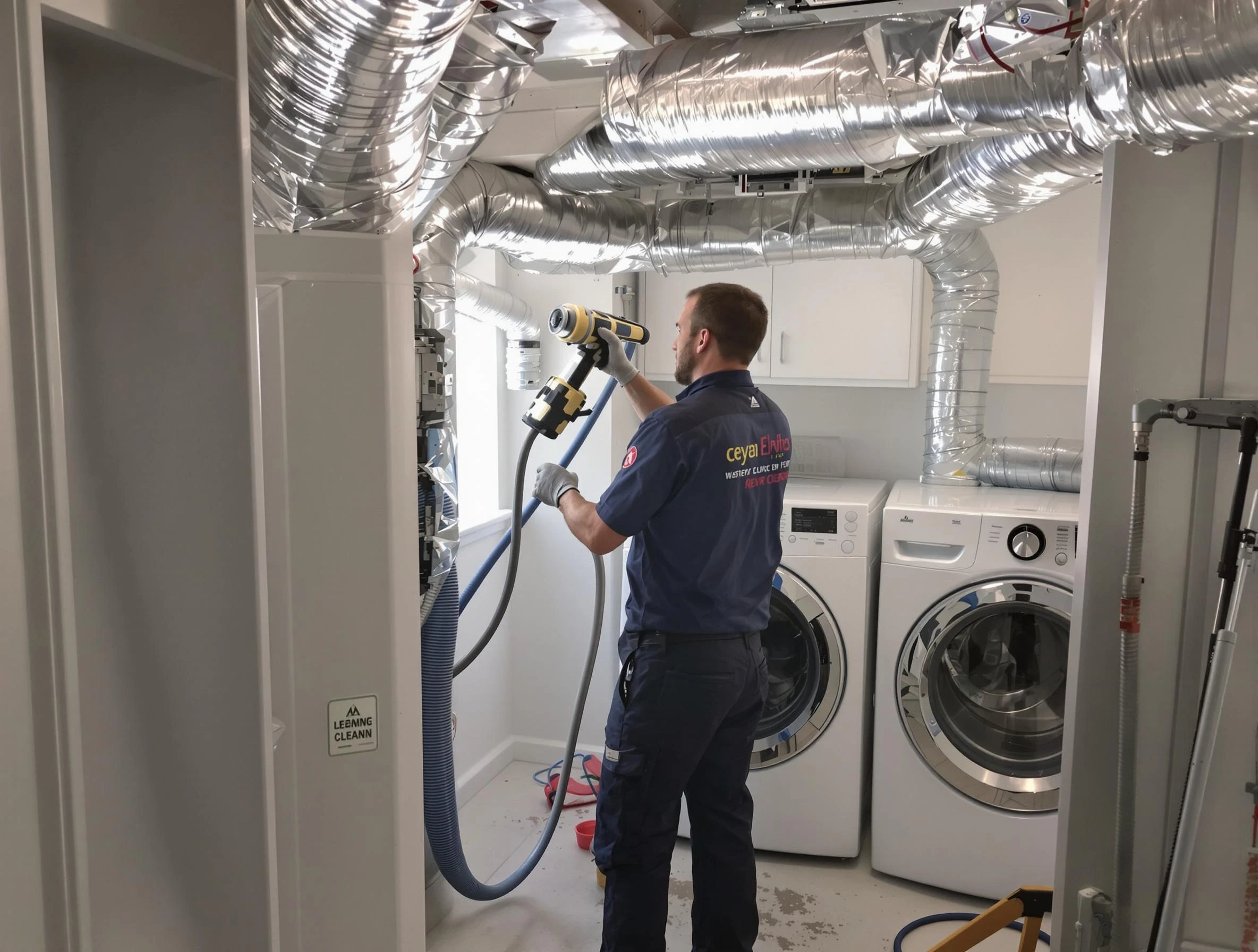 Roswell Dryer Vent Cleaning specialist using advanced equipment for thorough duct cleaning in Roswell
